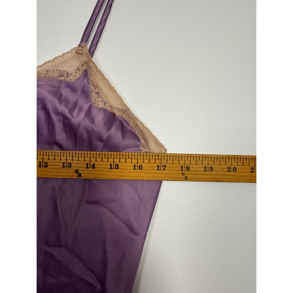 Coquette Bisou Bisou Michele Bohbot Satin Lace Chemise Women Medium Purple - Picture 6 of 9